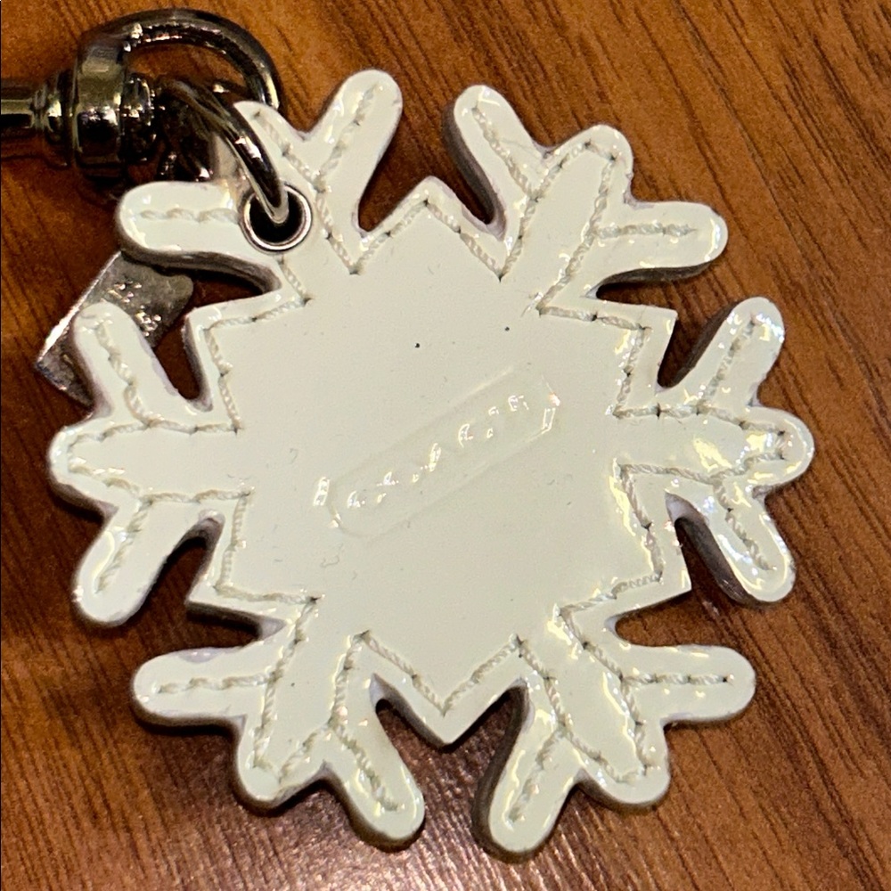 Coach Snowflake ❄️ Leather Keychain Bag Charm - Picture 15 of 15